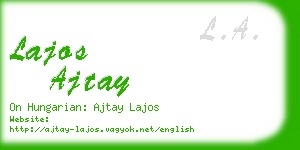 lajos ajtay business card